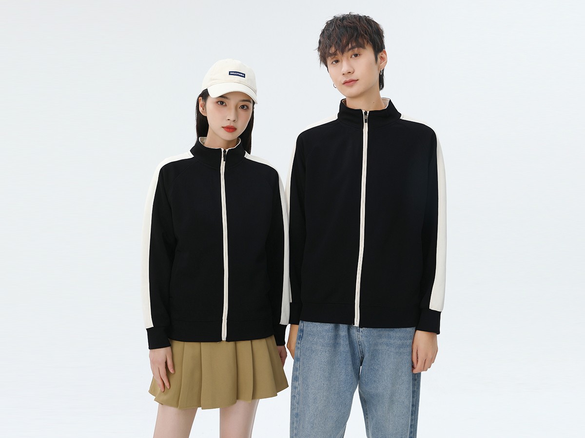 撞色立領衛衣定制 撞色立領衛衣定制