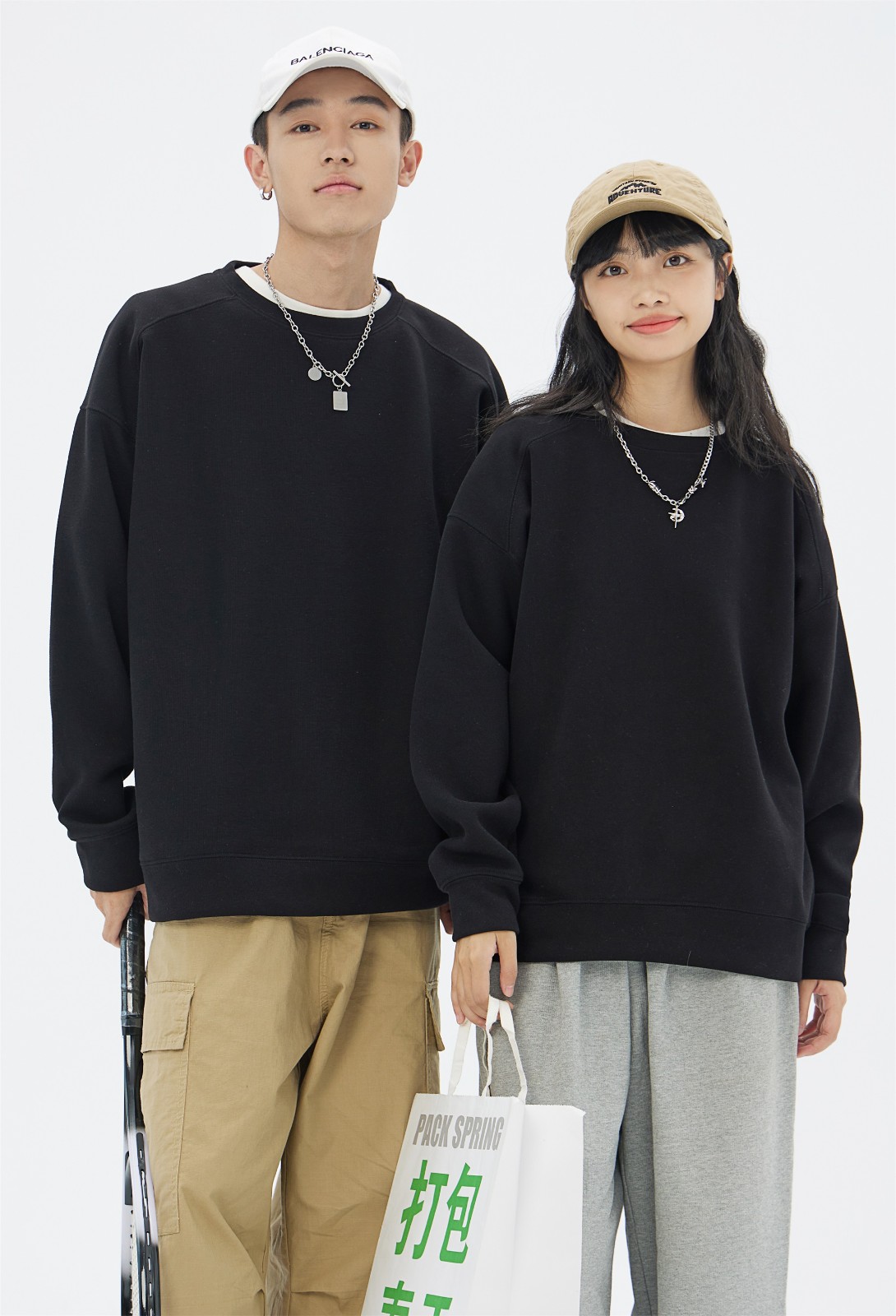 衛衣定制模特展示