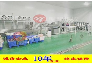 貴州政府項目凈菜加工生產線安裝完畢